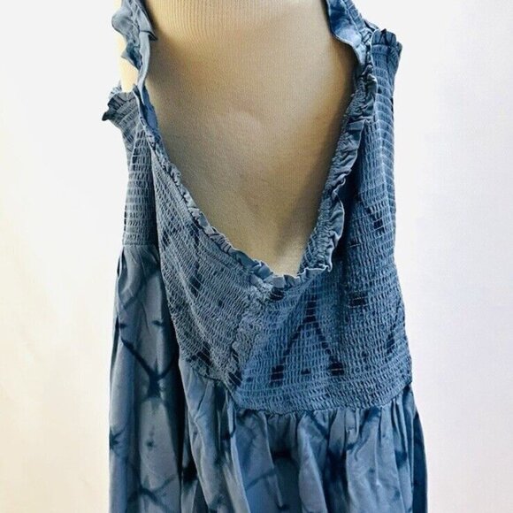 NWT SONOMA Women Sleeveless Pullover Square Neck Blue Rayon Shirt Plus Size 4X - Picture 6 of 14